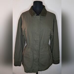 Universal Thread Women's Olive Green Military Zip & Button Up Jacket